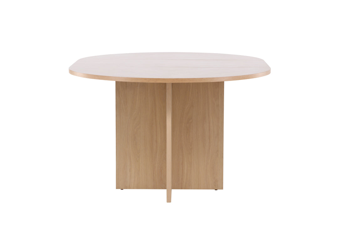VENTURE DESIGN Strada spisebord m. 1 tillægsplade hvidvasket egefinér 120/170x120x74