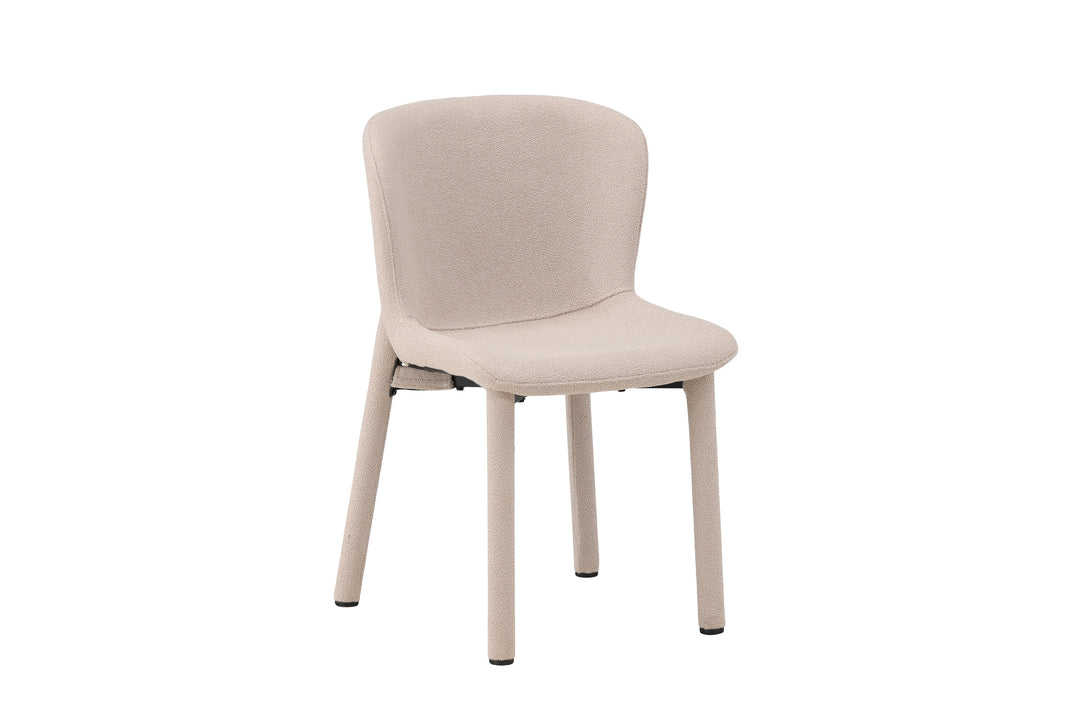 VENTURE DESIGN Astoria spisebordsstol beige bouclé stof