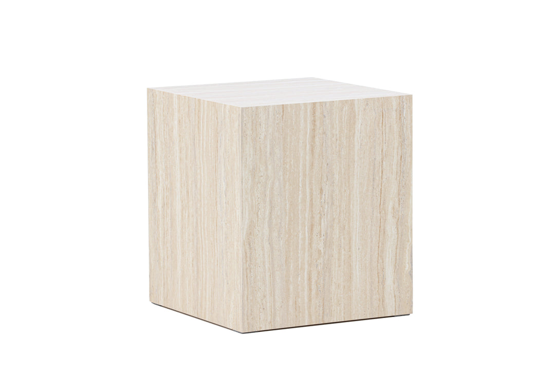 VENTURE HOME York sofabord rektangulær beige travertinlook MDF 45x40x40