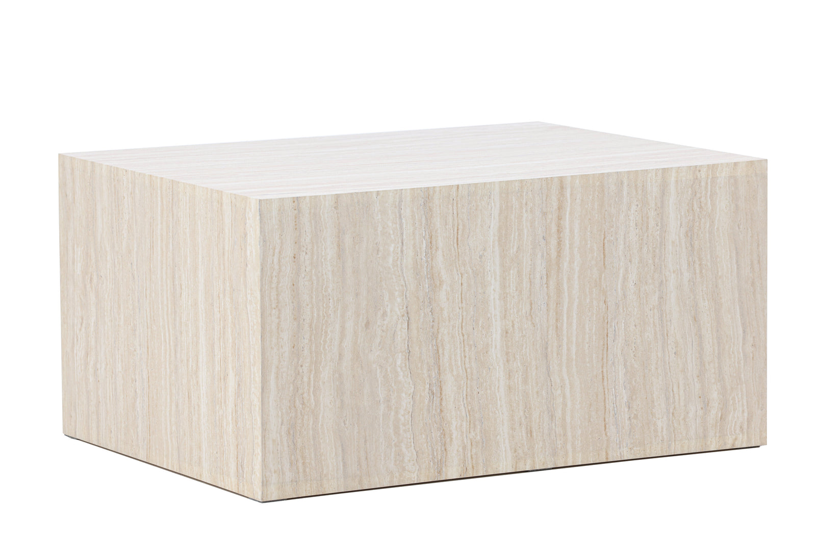 Produktbillede af VENTURE HOME York sofabord rektangulær beige travertinlook MDF 40x60x80 i premium kvalitet