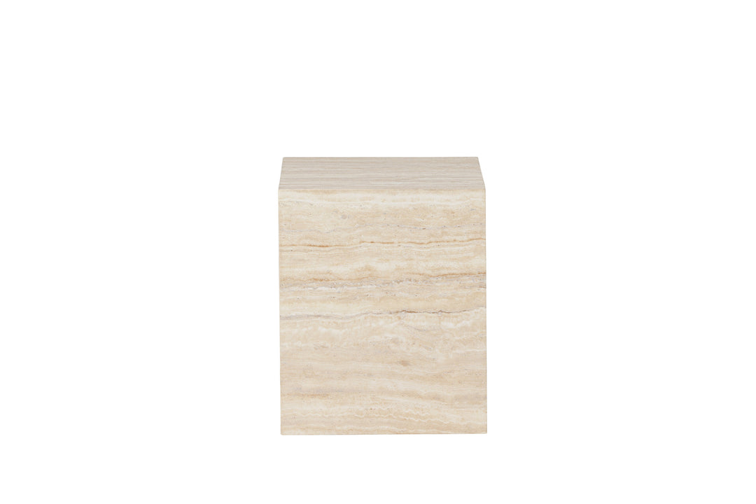 VENTURE DESIGN York sidebord rektangulær beige MDF med travertin look 35x25