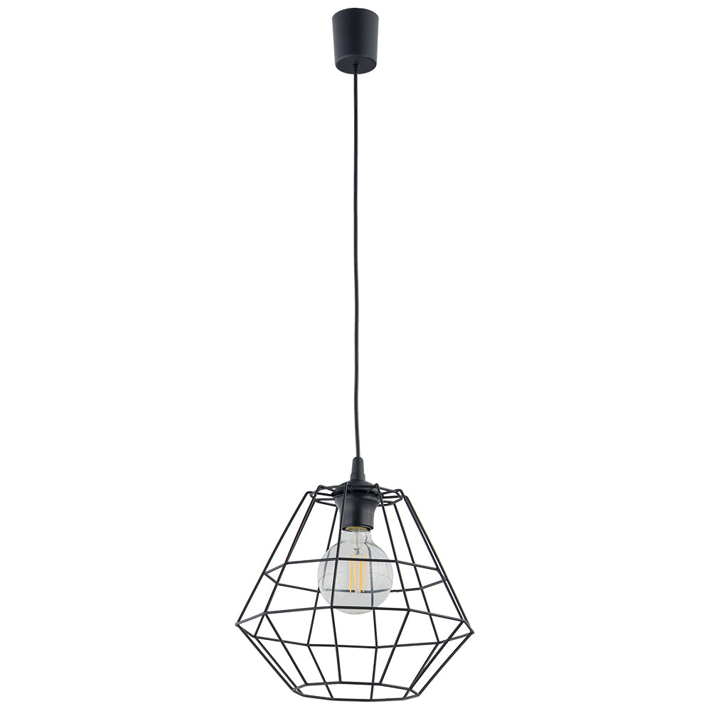 TK Diamant loftlampe D sort stål