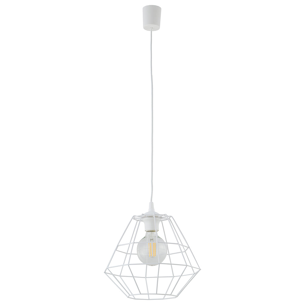 Produktbillede af TK Diamant loftlampe D hvid stål i premium kvalitet