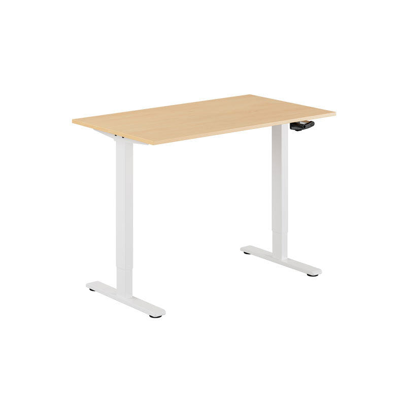 Produktbillede af ECO Hæve/Sænkebord manuelt 120x70cm Bøg-hvid på tilbud