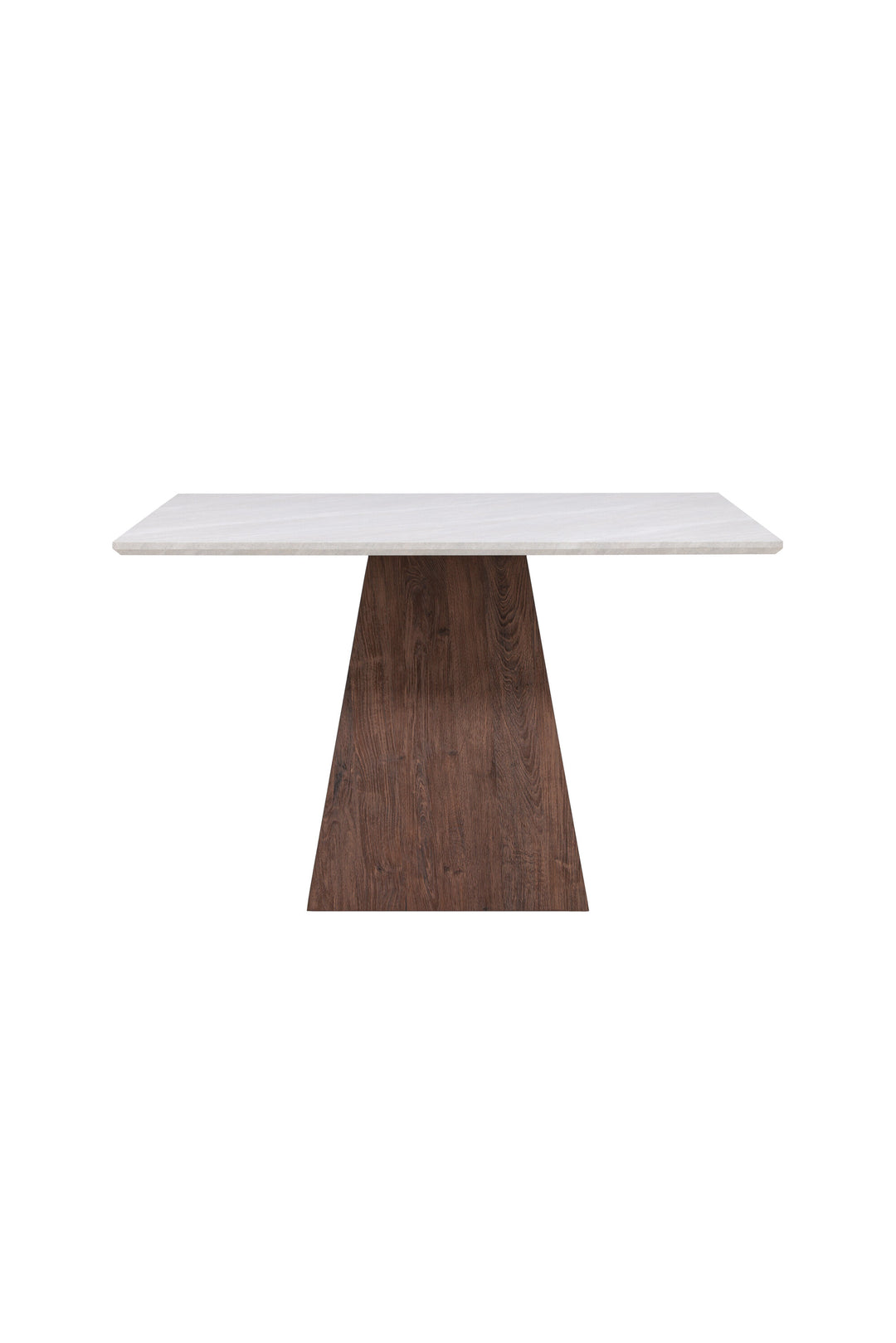 VENTURE DESIGN Cael spisebord kvadratisk MDF med stenlook og mocca 3D papir 120x120x75