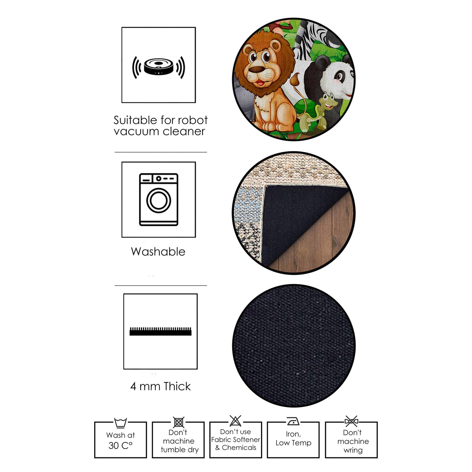 Produktbillede af TEPPI Woopamuk028 gulvtæppe m. mønster rektangulær multifarvet bomuld og polyester 180x280 i premium kvalitet