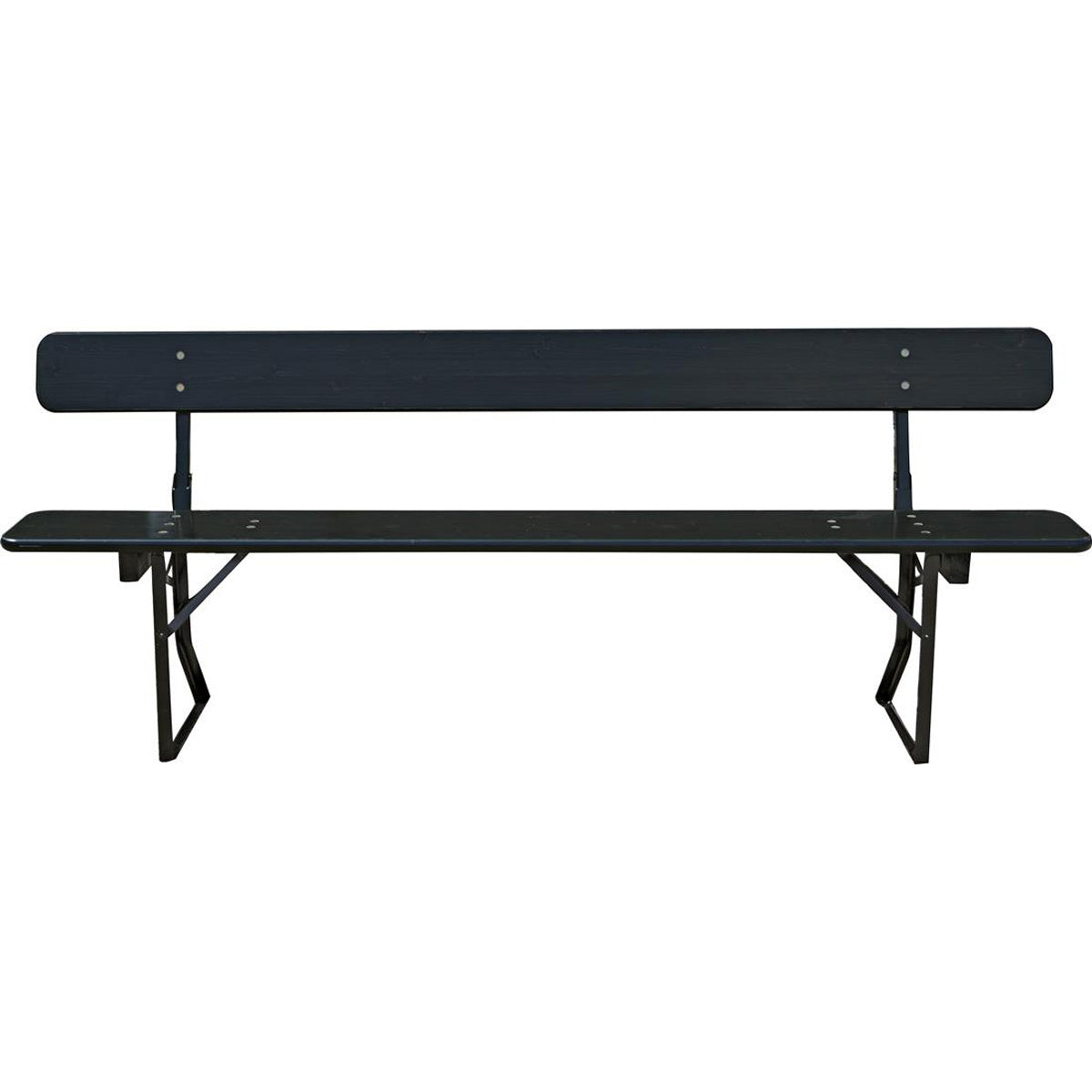 Produktbillede af Brau Bænk 220x27 cm- sort med ryglæn på tilbud