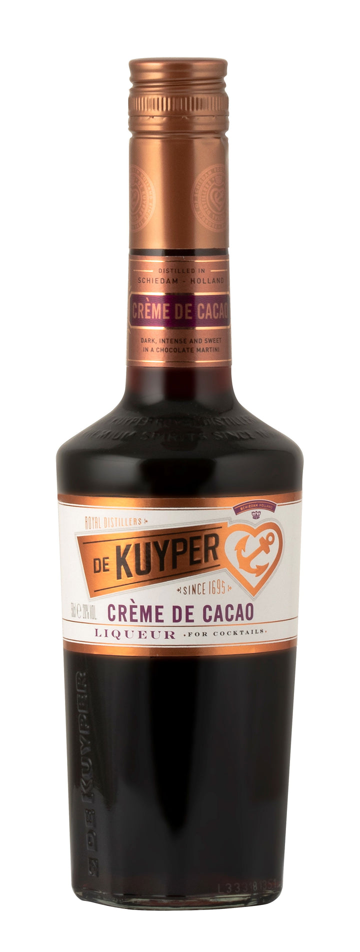 Produktbillede af De Kuyper Liqueur Creme De Cacao Brown Fl 70 på tilbud i premium kvalitet