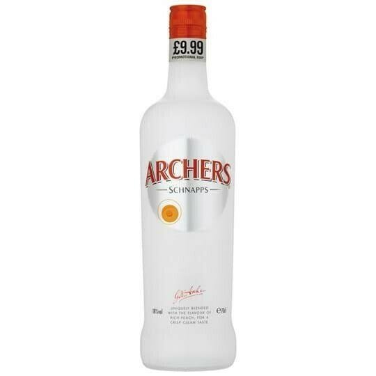Archer's Peach Schnapps 1 Ltr ✔ Kæmpe udvalg i  ARCHERS ✔ Billig fragt og hurtig levering 2 - 5 hverdage - Varenummer: BAR-14692 / Ean: '5010103926386 på lager - Udsalg på Drikkevarer | Blandingsspiritus | Likør Spar op til 62% - Over 857 kendte brands på udsalg