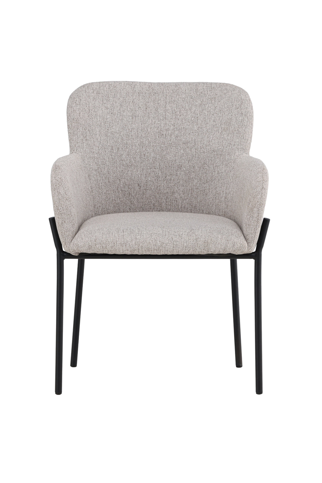 VENTURE DESIGN Vätö spisebordsstol m. armlæn beige stof og sort stål