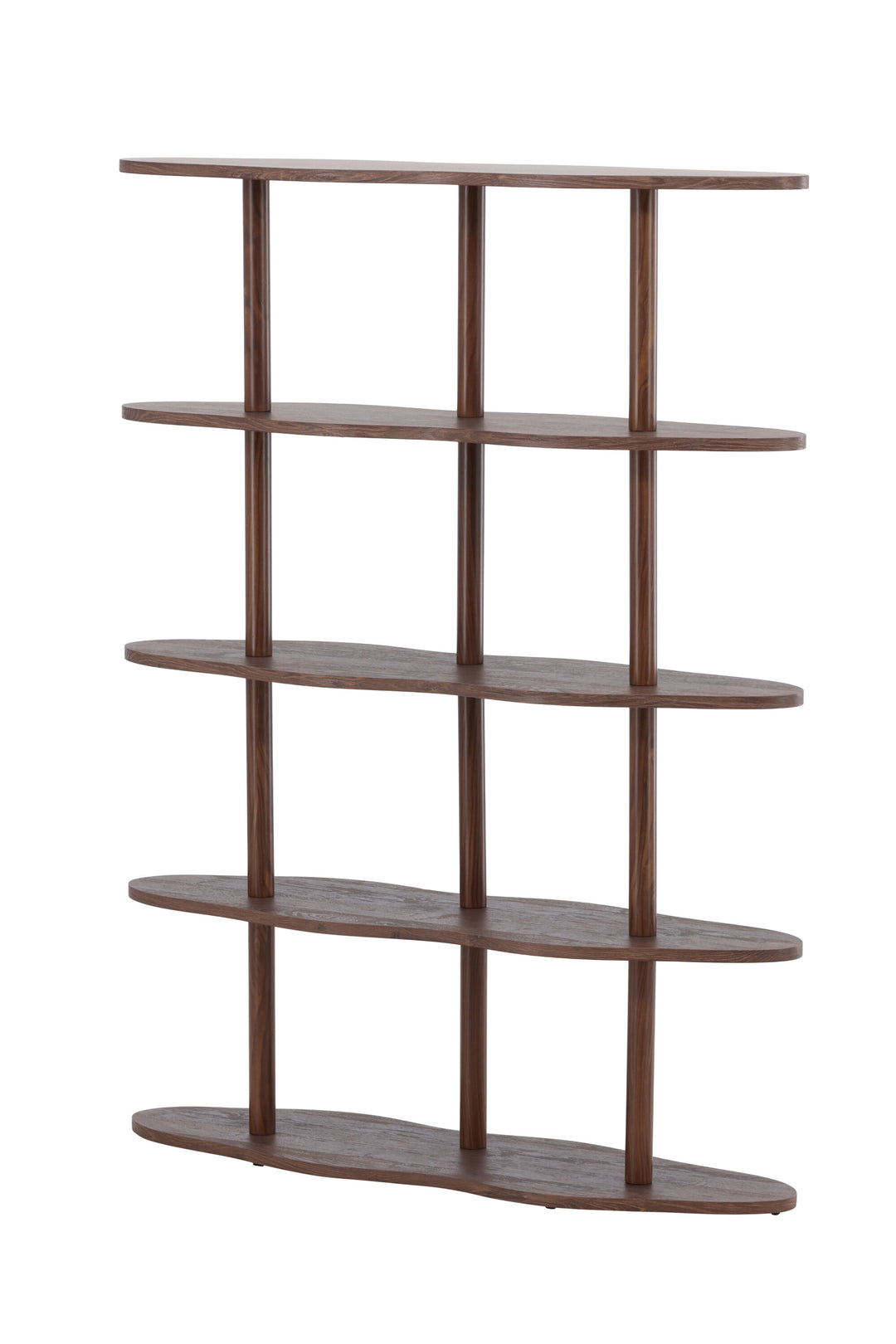 VENTURE DESIGN Moln bogreol m. 5 hylder MDF med mocca 3D-papir 105x30x140