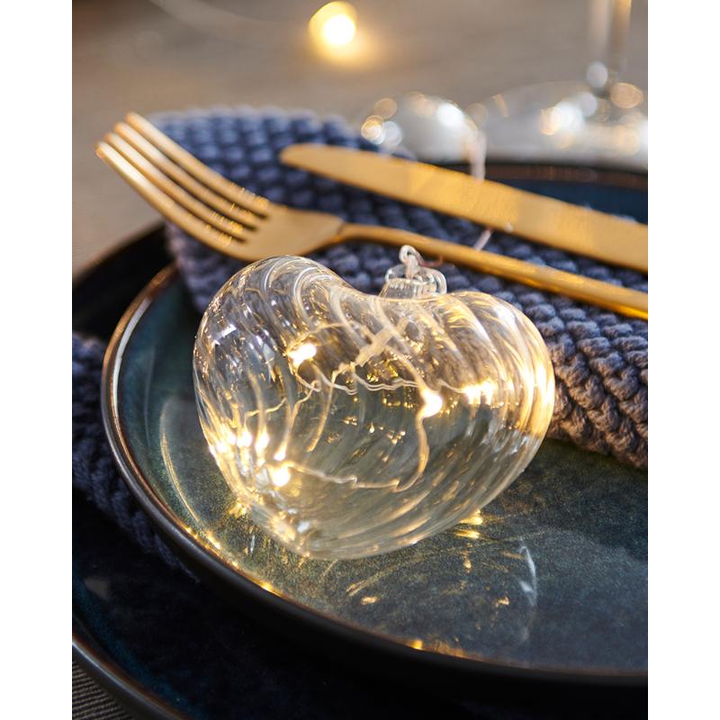 Produktbillede af Sirius Wave Hjerte Ø8 cm Klar i premium kvalitet