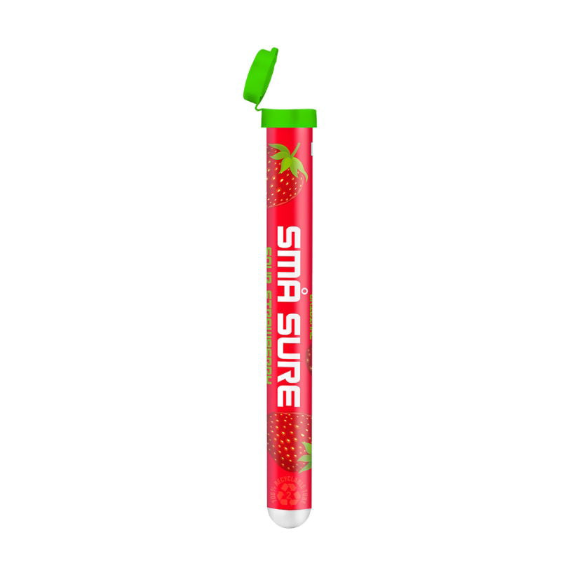Produktbillede af Små Sure Jordbær 50x2cl Shotsrør på tilbud i premium kvalitet