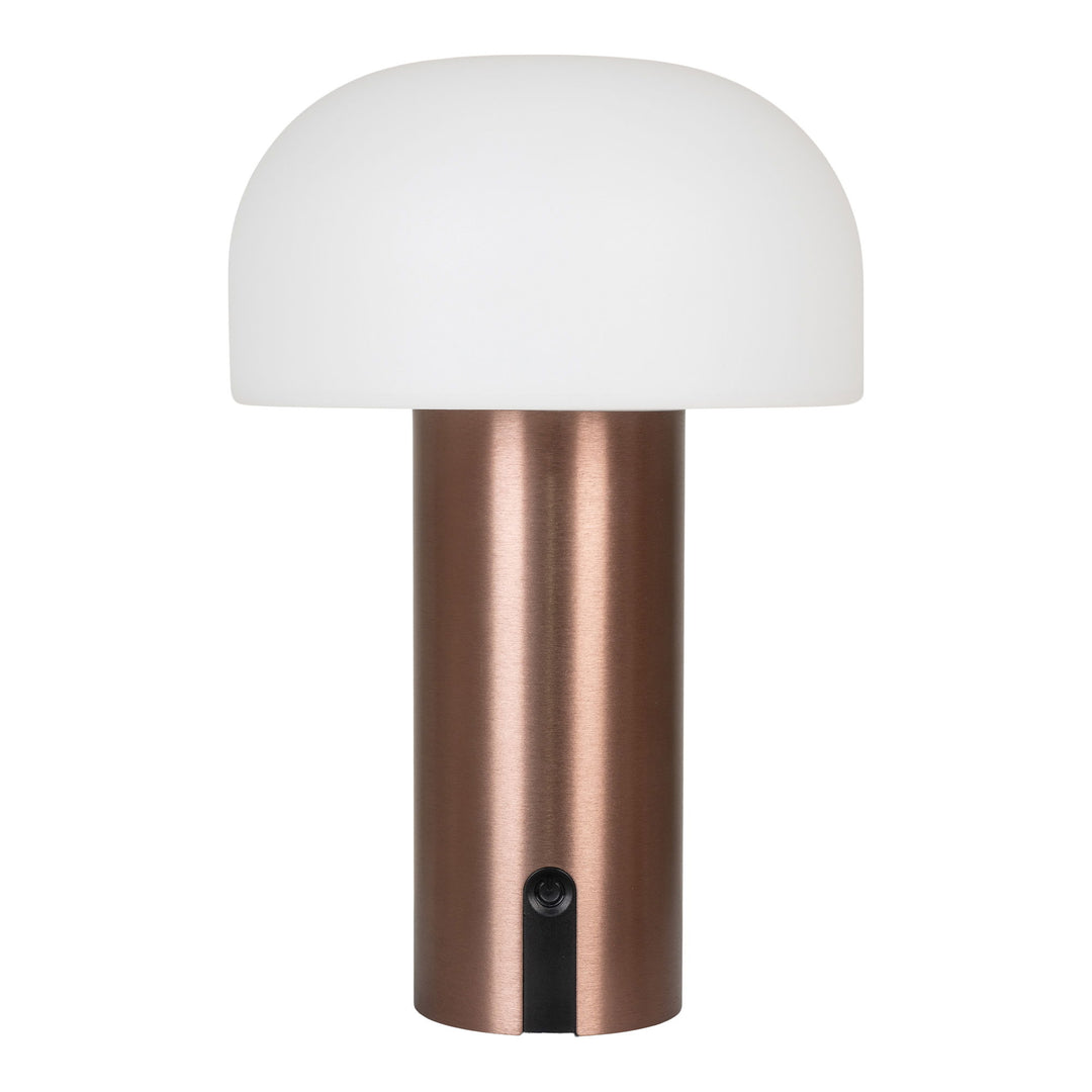 HOUSE NORDIC Soham LED udendørs bordlampe genopladelig hvid polyethylen og kobber stål