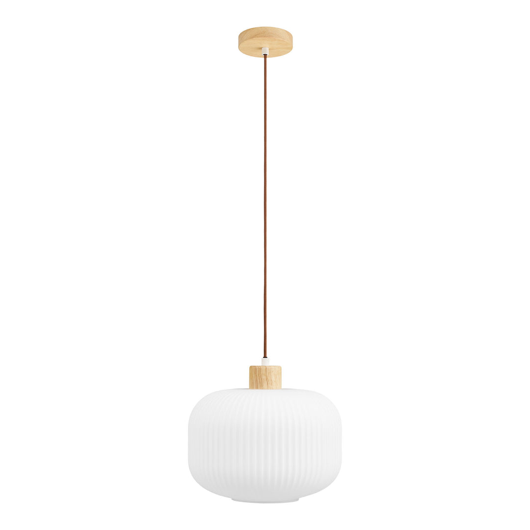HOUSE NORDIC  Argalo loftlampe hvid glas og træ H:26