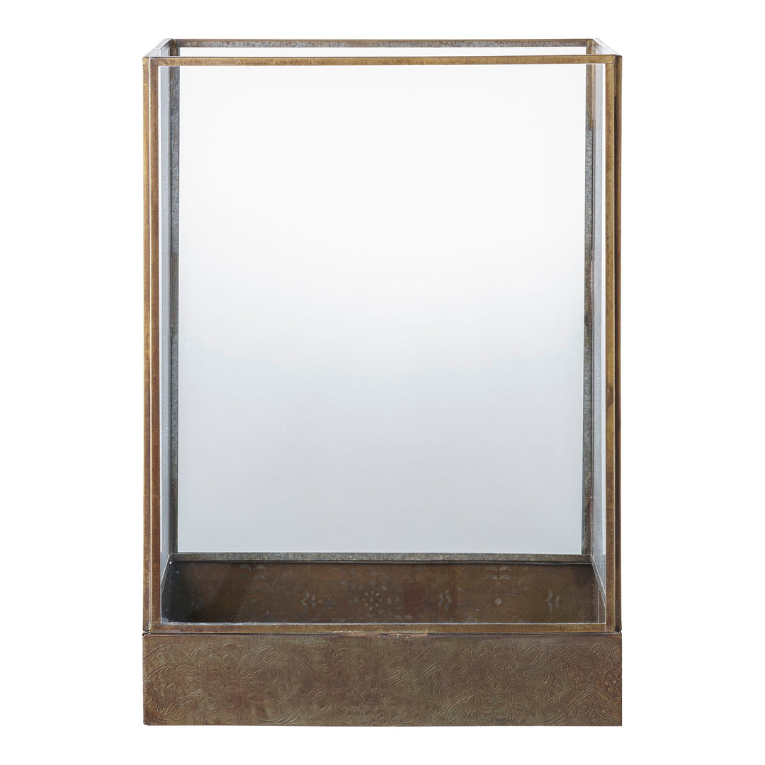 HOUSE NORDIC Manali lanterne glas og antik messing look metal