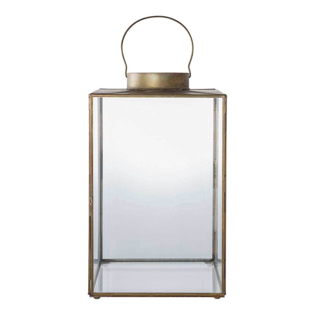 Produktbillede af HOUSE NORDIC Mohali lanterne m. hank glas og antik messing look metal i premium kvalitet