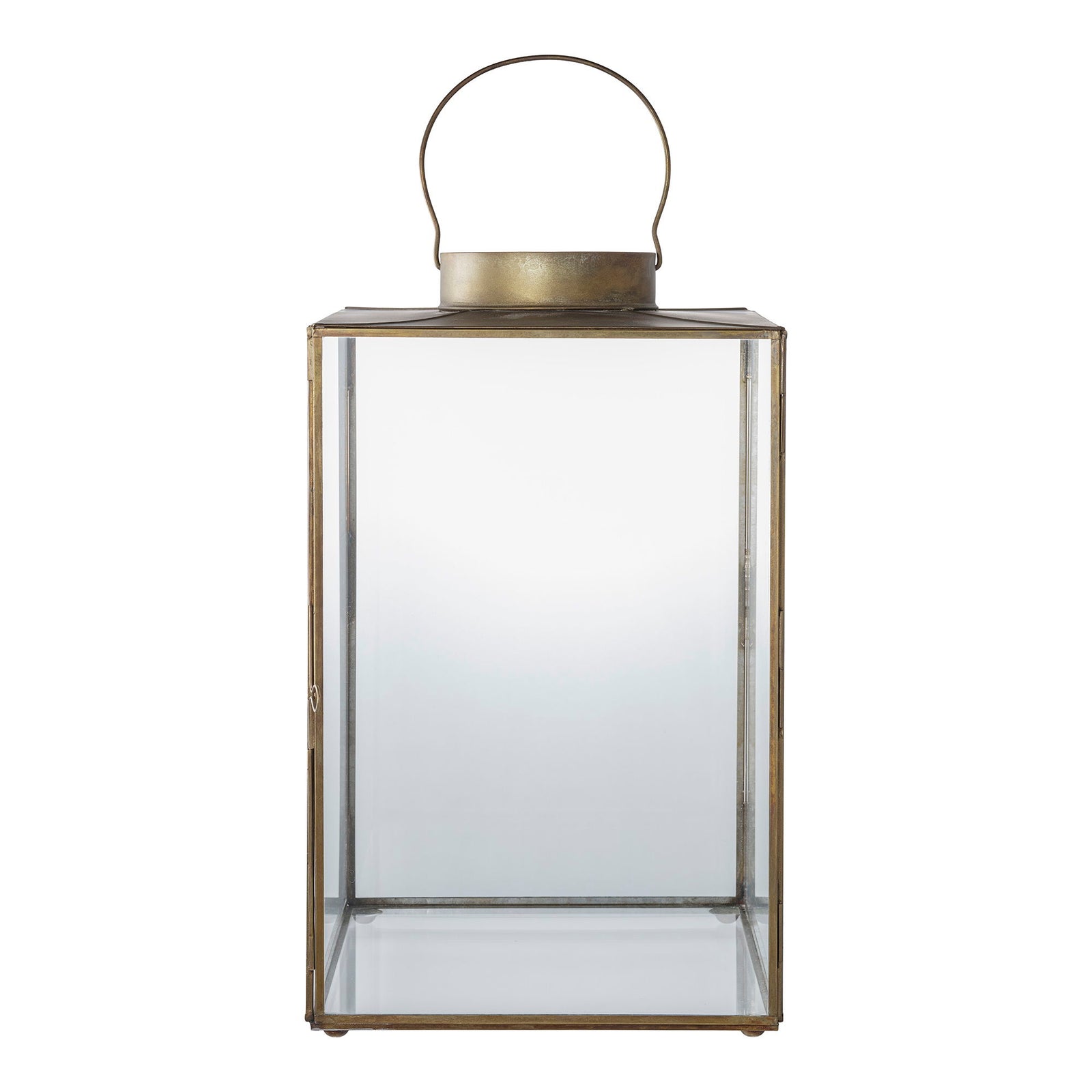 Produktbillede af HOUSE NORDIC Mohali lanterne m. hank glas og antik messing look metal i premium kvalitet