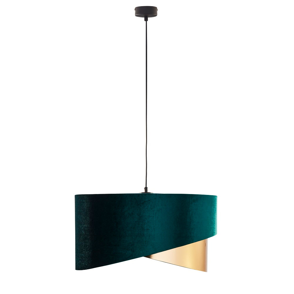 TK Tercino loftlampe 500 grøn stof og guld metal