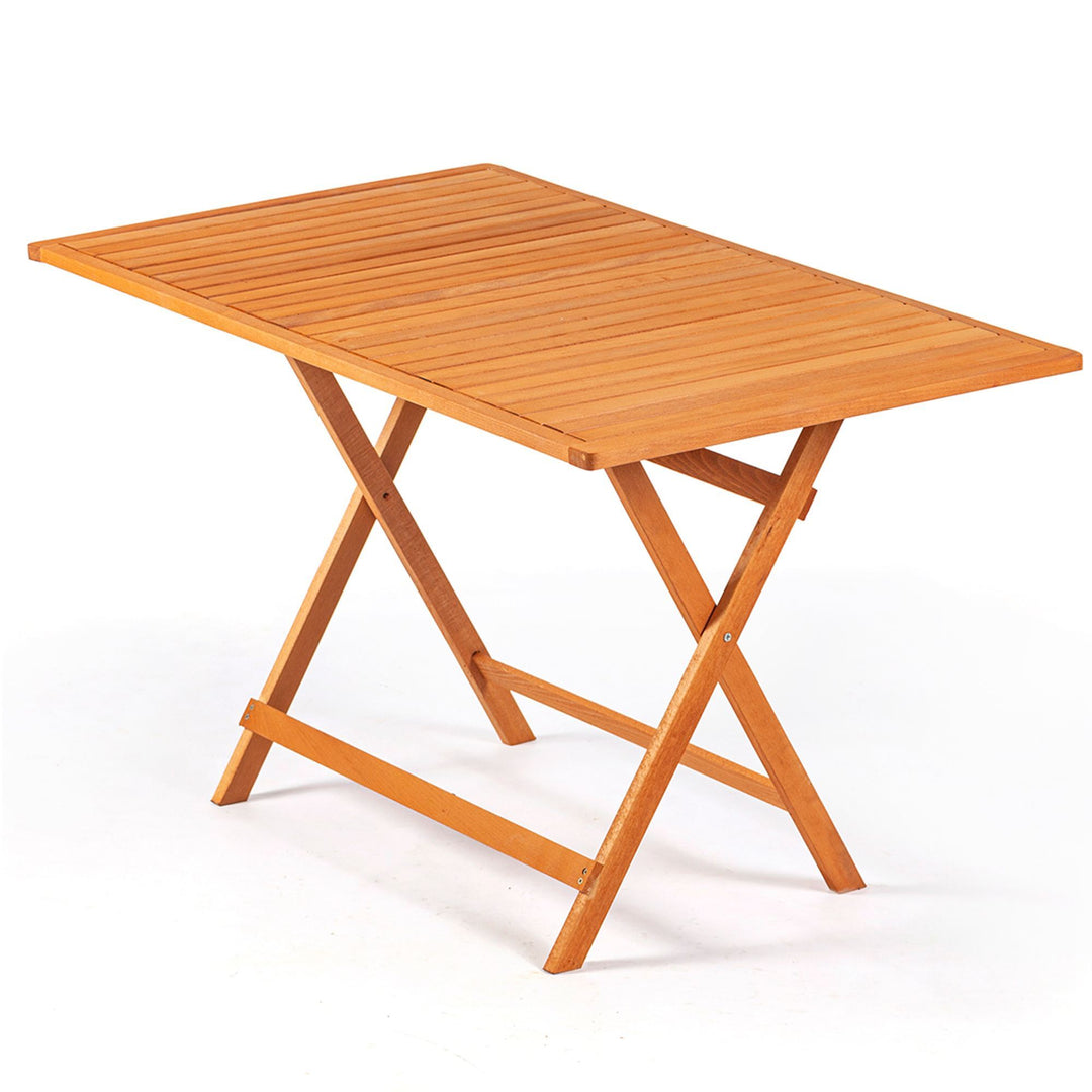 Produktbillede af NORDVÄRK My009 V2 havesæt m. 1 havebord og 4 havestole m. 4 pos. foldbar creme hynder/natur bøg i premium kvalitet