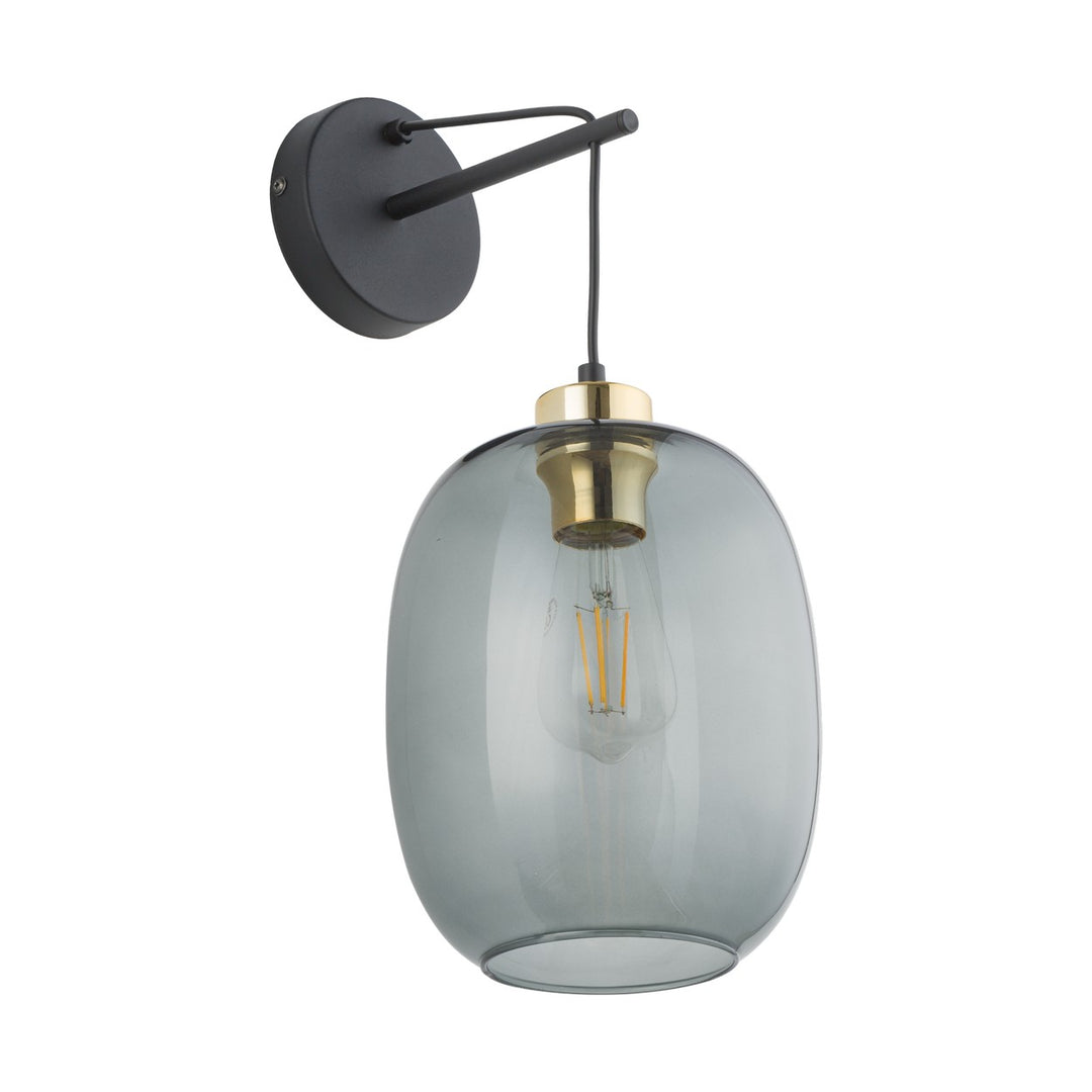 Produktbillede af TK Delta væglampe glas guld og sort metal i premium kvalitet