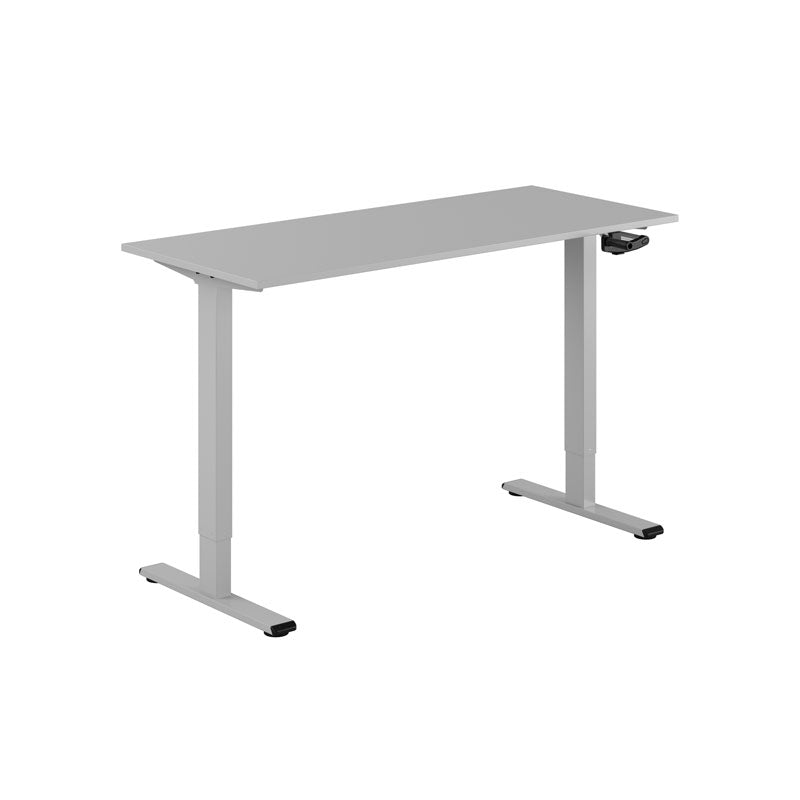 Produktbillede af ECO Hæve/Sænkebord manuelt 140x60cm Grå-grå på tilbud