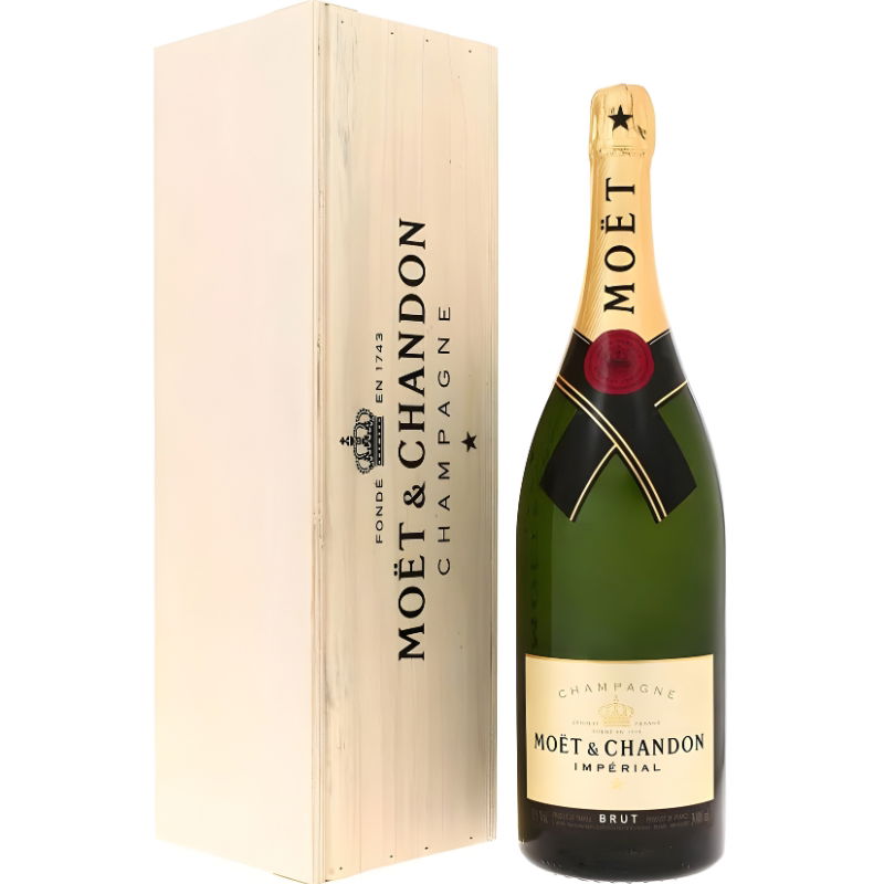 Produktbillede af Mo «t & Chandon Impérial Jeroboam Trækasse 300cl på tilbud – premium kvalitet og detaljer