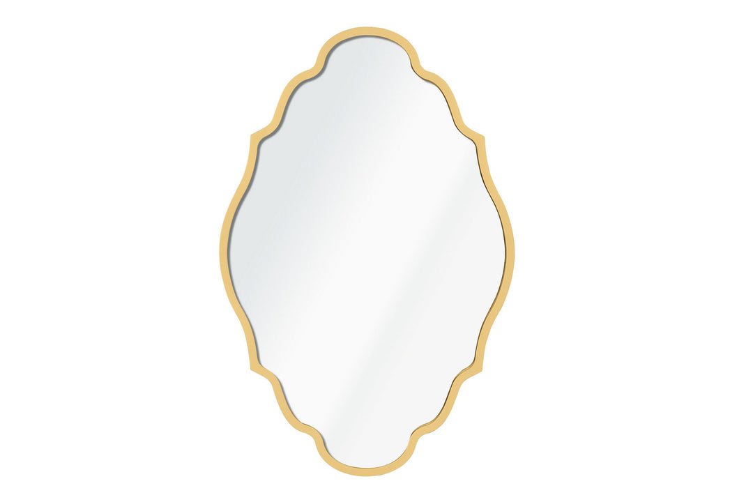 NORDVÄRK Axis vægspejl organisk spejlglas og guld MDF 47x30
