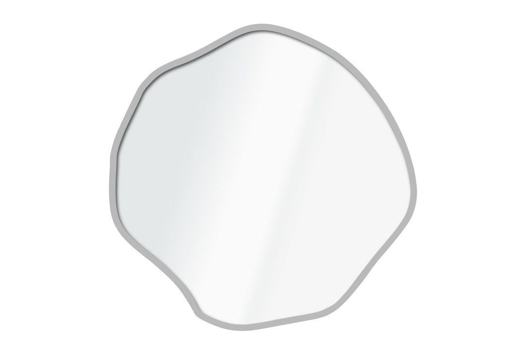 NORDVÄRK Bowed vægspejl organisk spejlglas og sølv MDF 40x40