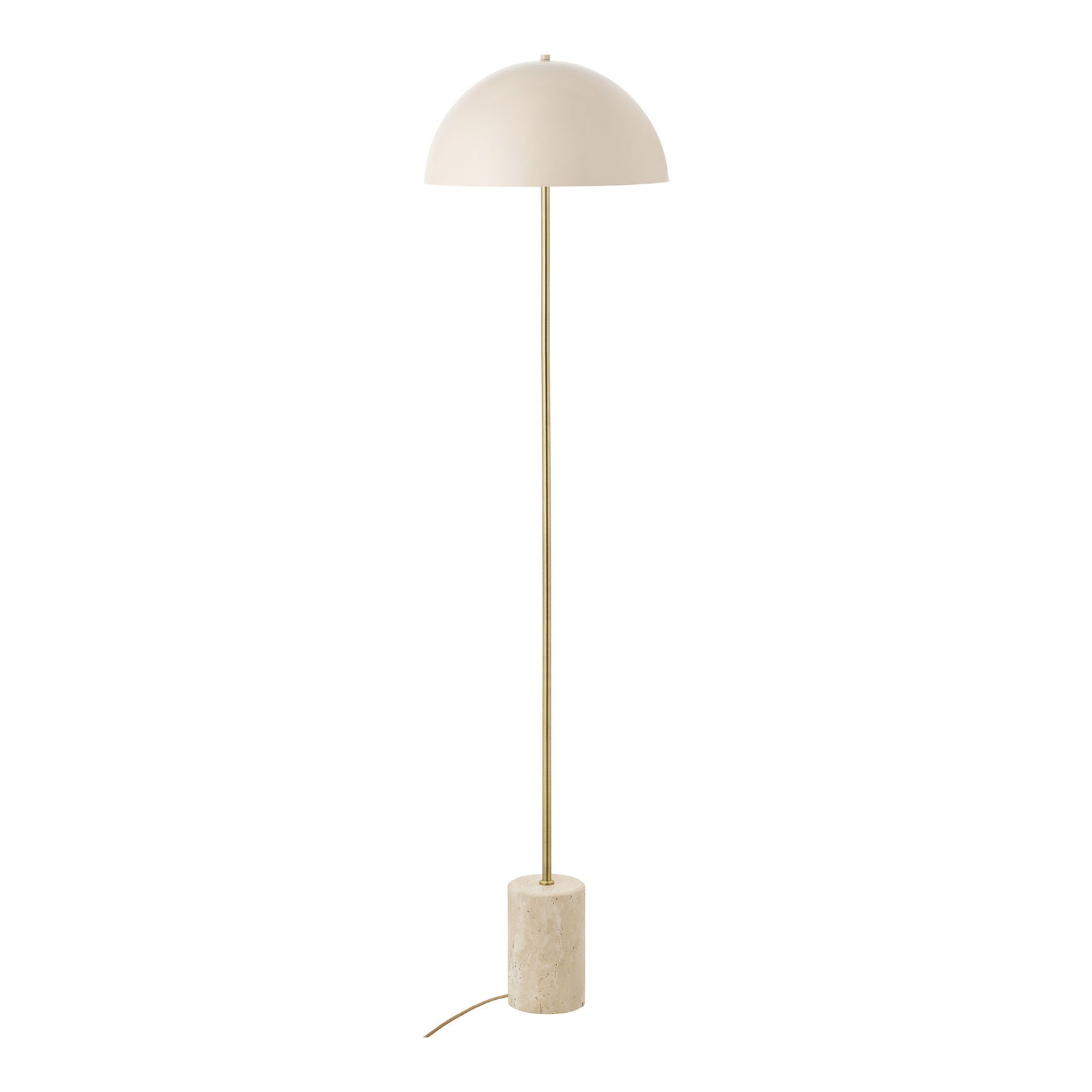 Produktbillede af HOUSE NORDIC  Sheffield gulvlampe beige stål og beige marmor i premium kvalitet