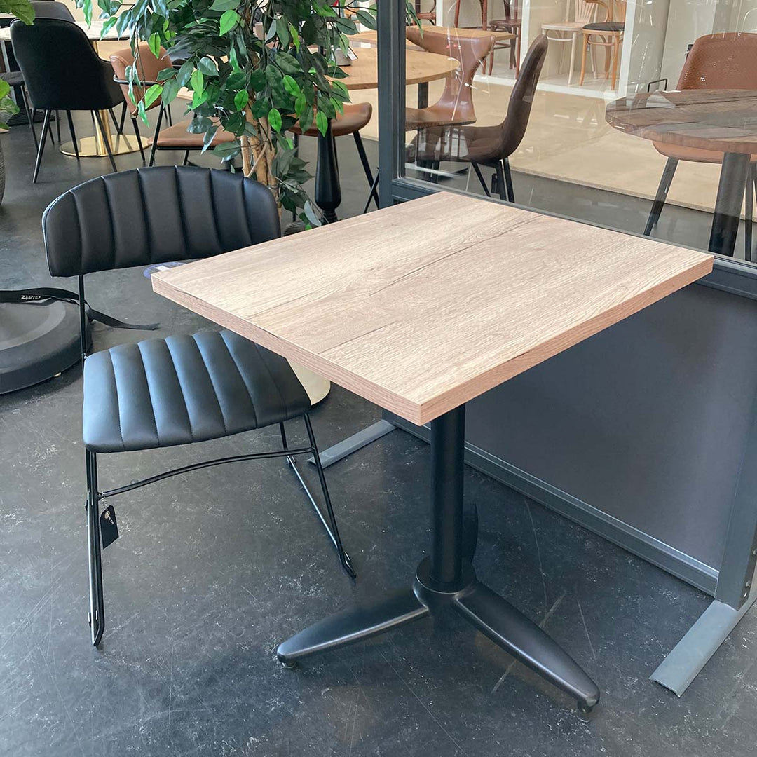 Produktbillede af Indendørs laminat bordplade firkantet eg 120x70 cm på tilbud