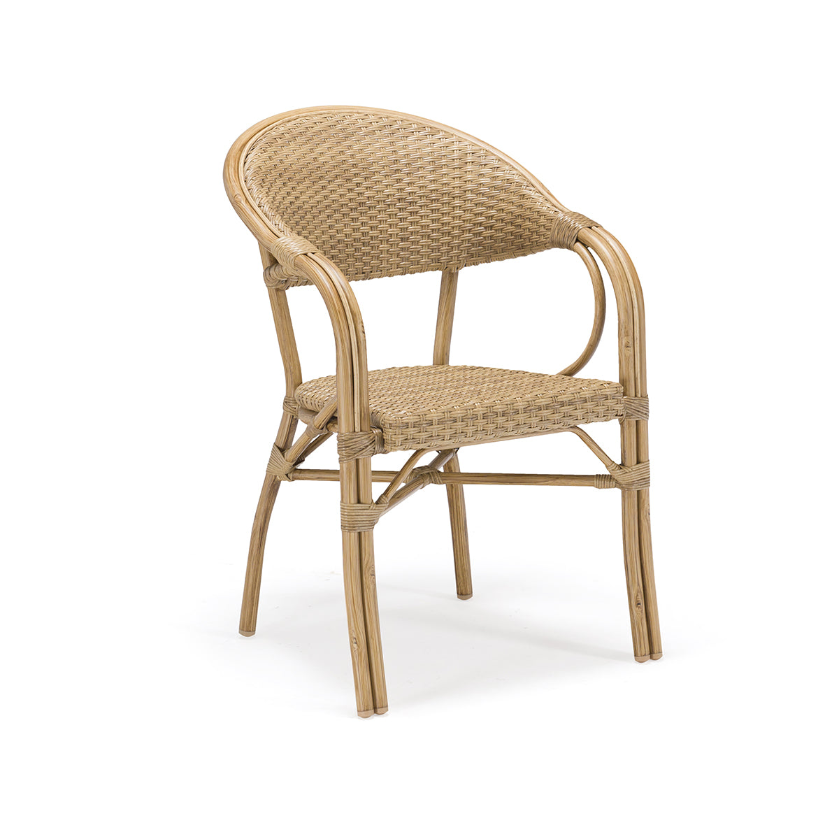 Produktbillede af Toulouse Caféstol m. armlæn flet på tilbud