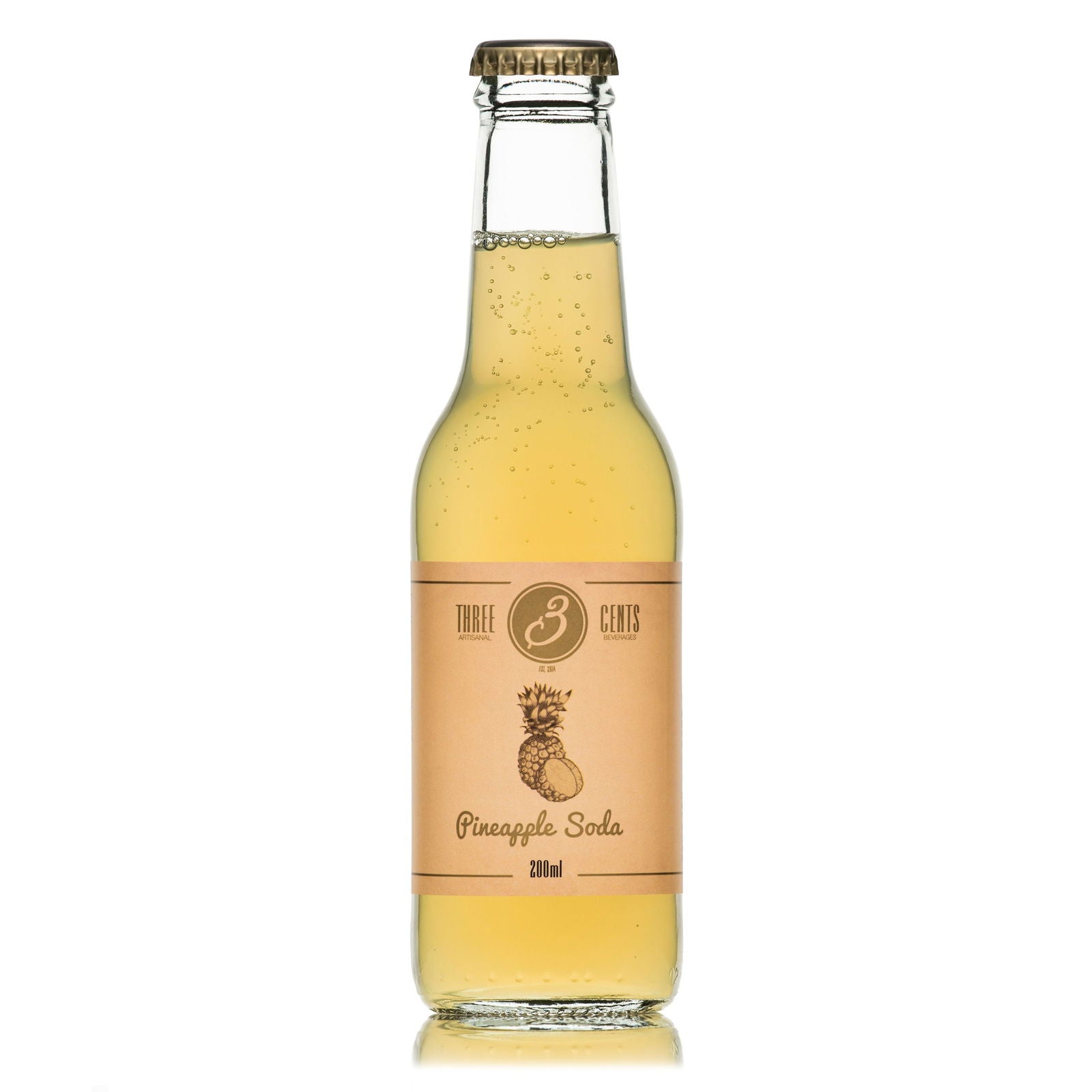 Produktbillede af Three Cents Ananas Sodavand 24x20cl +Pant på tilbud – premium kvalitet og detaljer