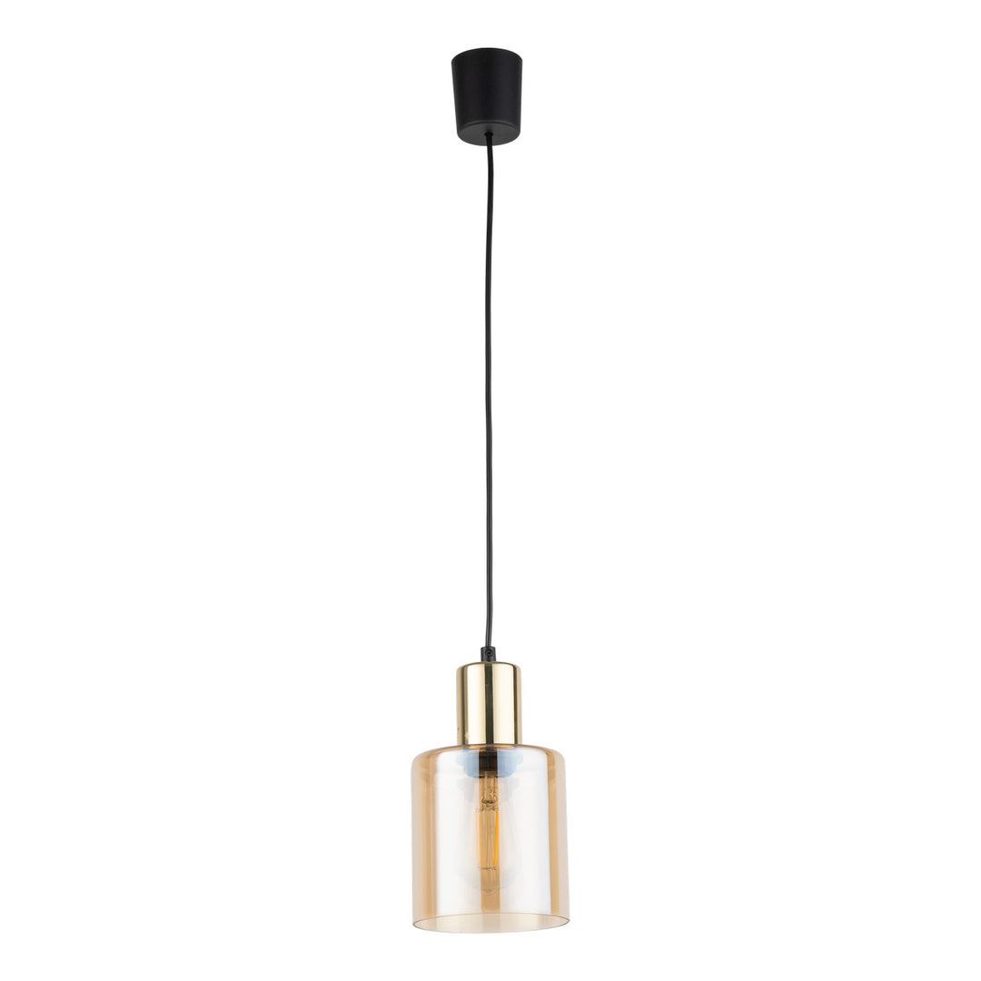 TK Sierra loftlampe rav glas og guld metal
