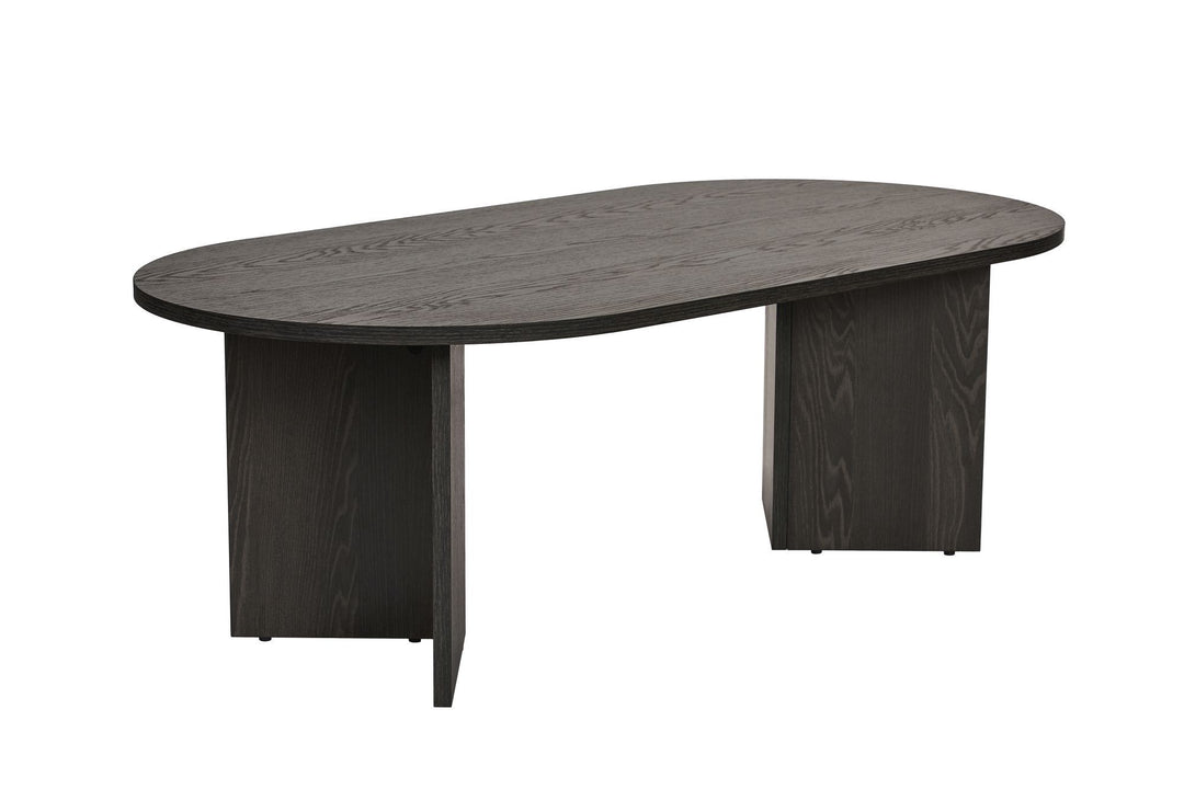 NORDVÄRK Sable sofabord oval LUMIere sort melamin 119x60
