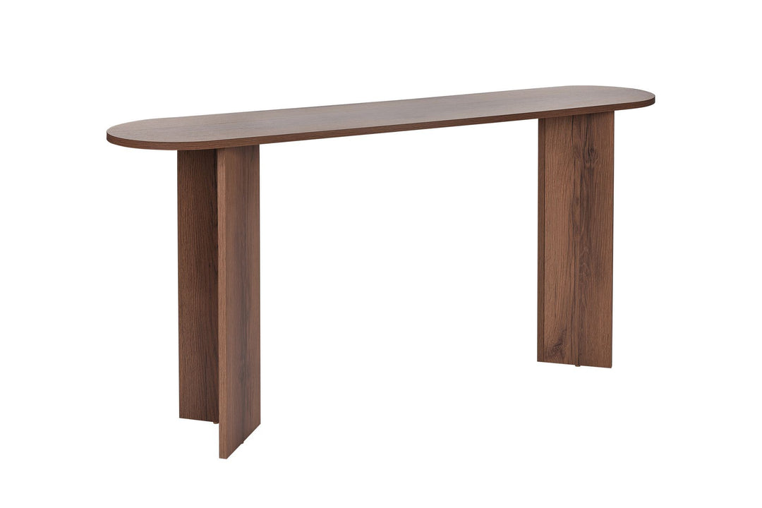 NORDVÄRK Sira konsolbord oval VNT valnød melamin 150x35