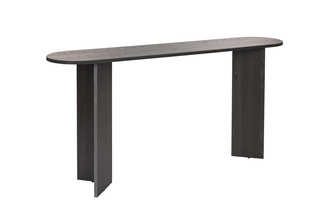 NORDVÄRK Sira konsolbord oval LUMIere sort melamin 150x35