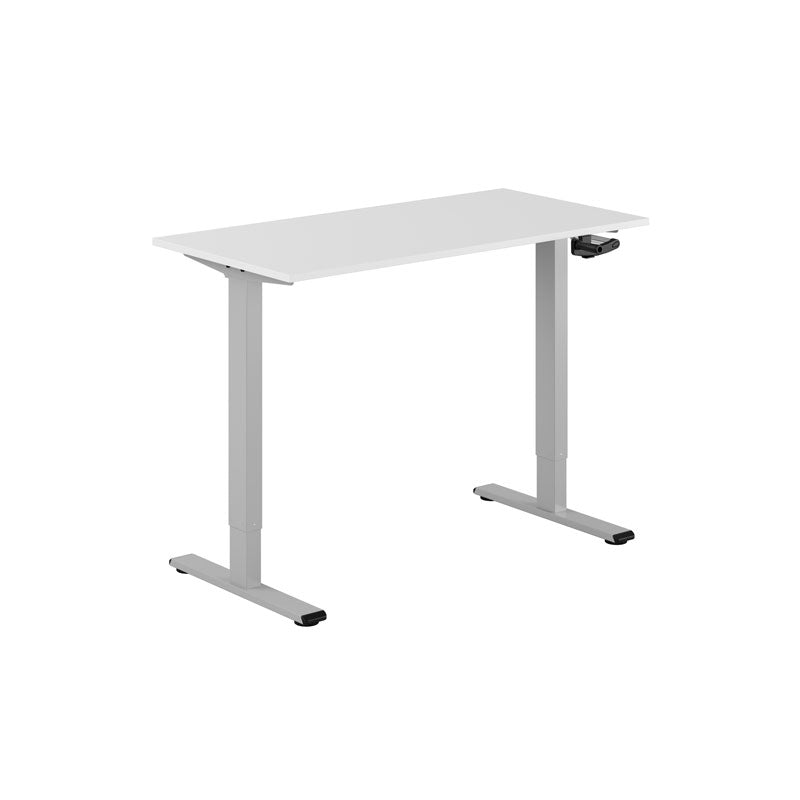 Produktbillede af ECO Hæve/Sænkebord manuelt 120x60cm Hvid-grå på tilbud