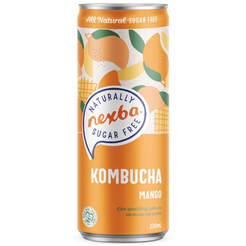 Produktbillede af Nexba Kombucha Mango 33cl på tilbud i premium kvalitet