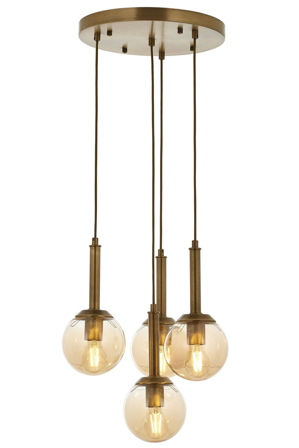 LUMI loftlampe guldfarvet glas og metal
