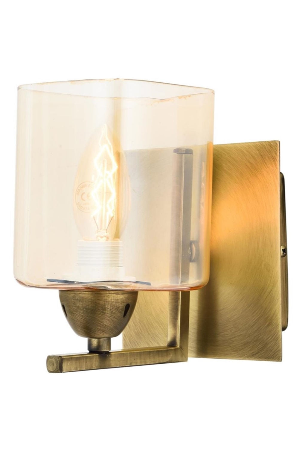 LUMI Maia væglampe glas og guld metal