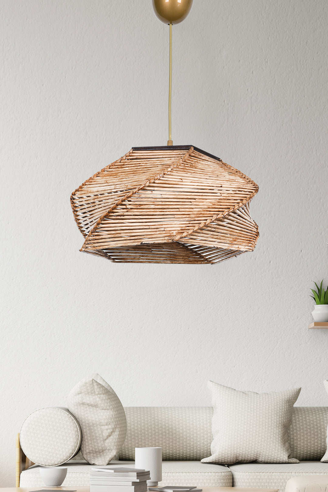 LUMI HM190 loftlampe natur træ Ø36