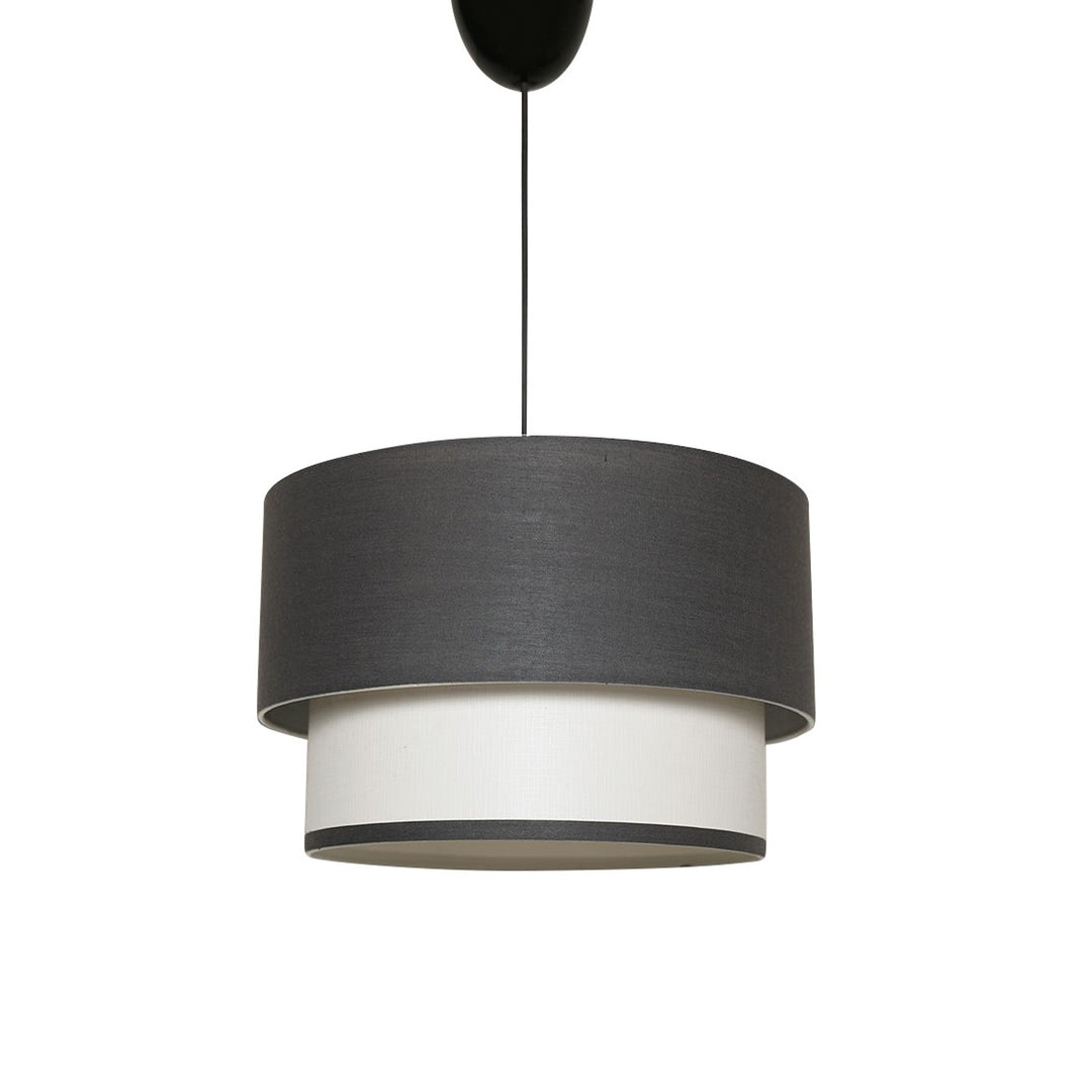 LUMI SP286 loftlampe antracitgrå/hvid stof og plast