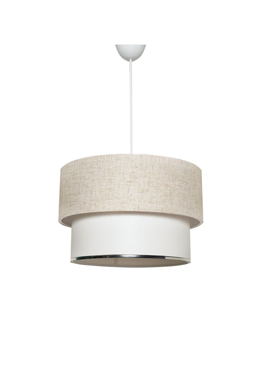 LUMI Rieti loftlampe creme stof og metal