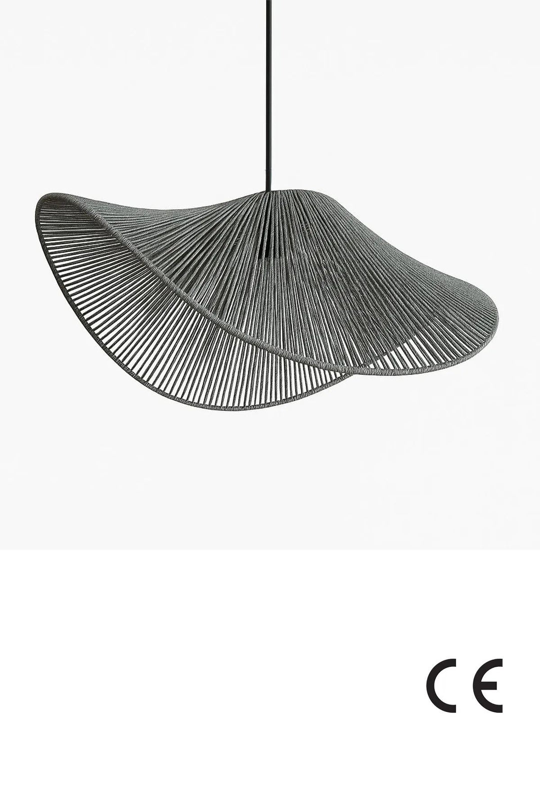LUMI BK074 loftlampe justerbar højde grål raffia