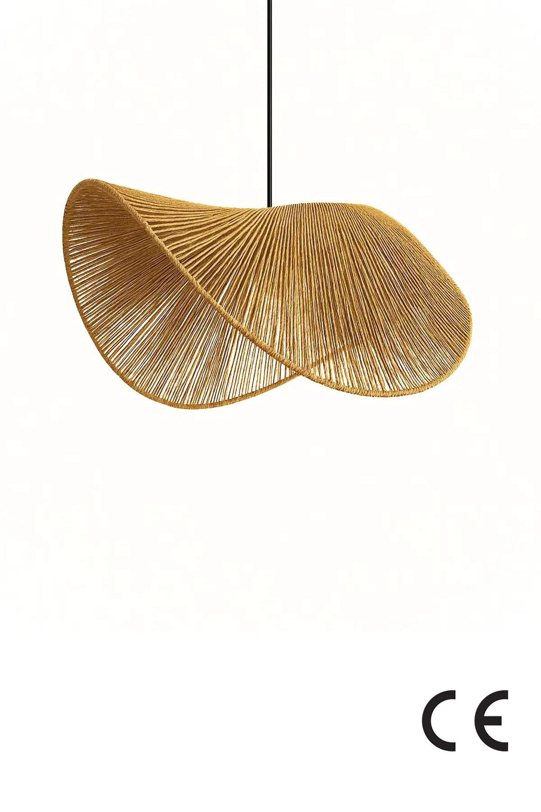 NORDVÄRK BK075 loftlampe justerbar højde gul raffia