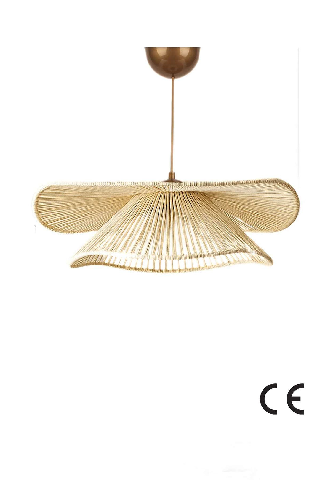 LUMI Duvela loftlampe justerbar højde creme makramé
