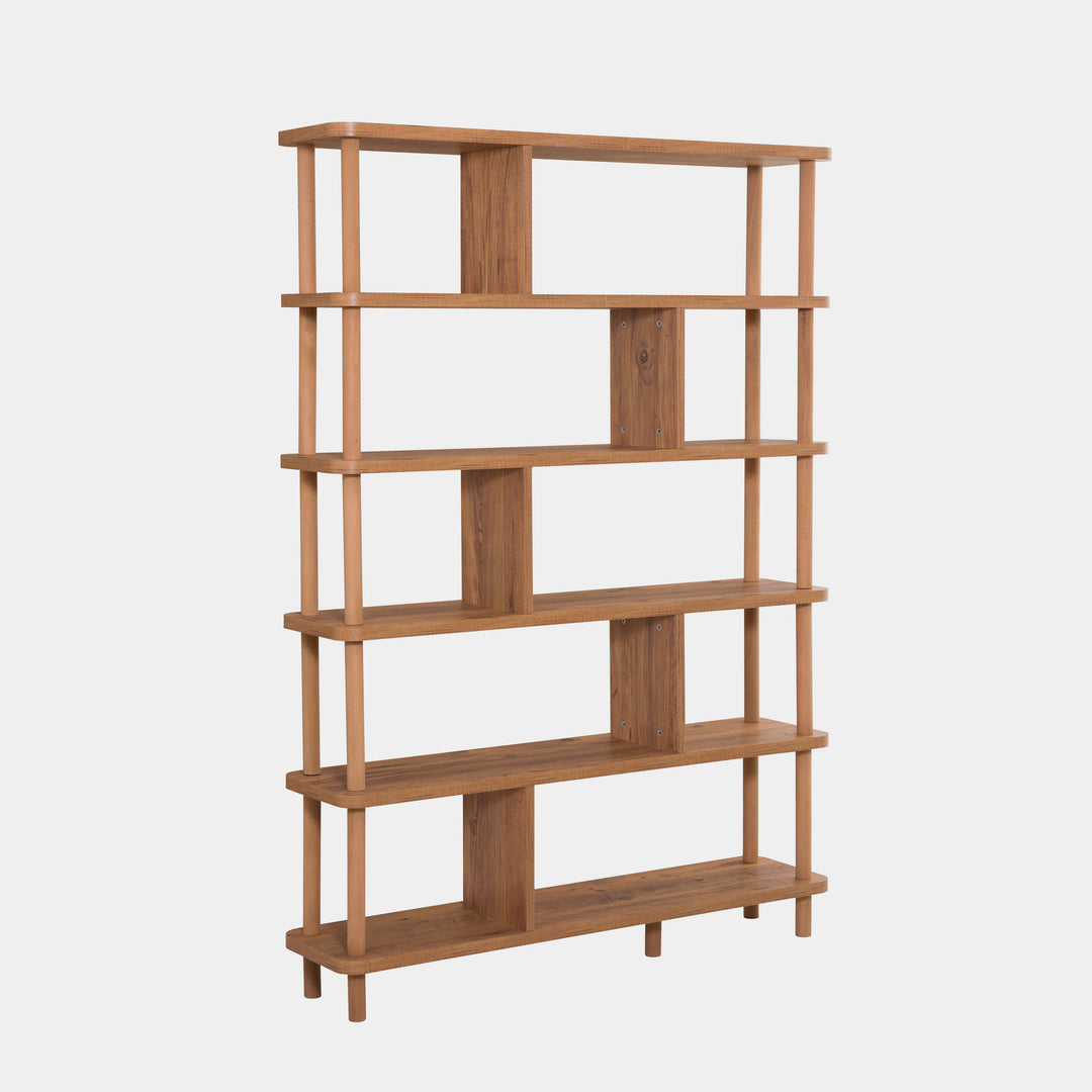 FUNZI LIVING Meta bogreol m. 5 hylder Atlantic Pine melamin