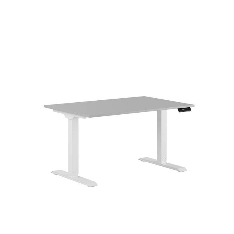 Produktbillede af Premium Hæve/Sænkebord m/2 motorer 120x80cm Grå-hvid på tilbud