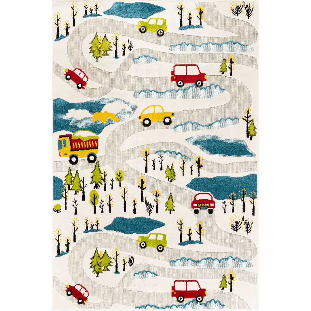 TEPPI Doga gulvtæppe til børn rektangulær multifarvet polypropylen og jute 120x170